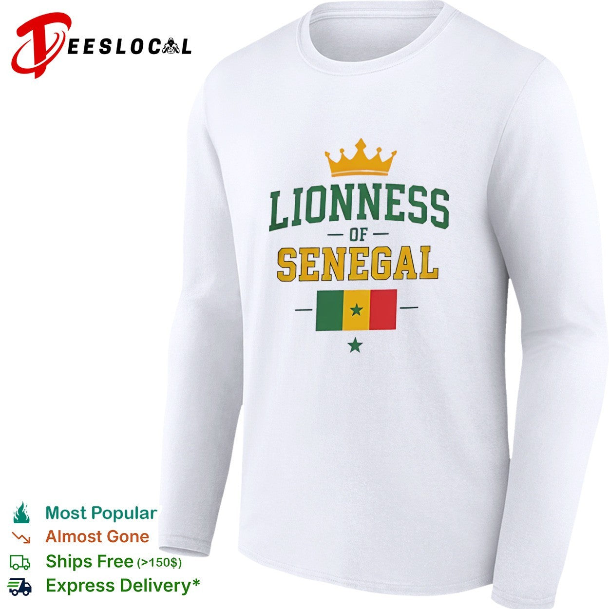 Lioness of Senegal Flag and Crown National shirt