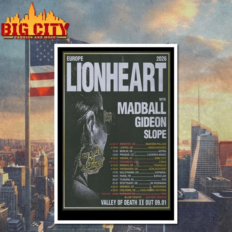 Lionheart Europe 2026 Shows Poster shirt