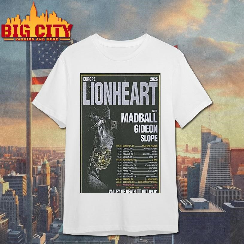 Lionheart Europe Tour 2026 Shirt
