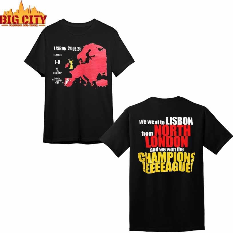 Lisbon vs Barcelona we went to Lisbon from North London shirt
