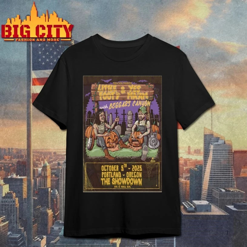 Little Foot And Yes Ma’am with Beggars Canyon Oct 5 2025 Portland OR Shirts