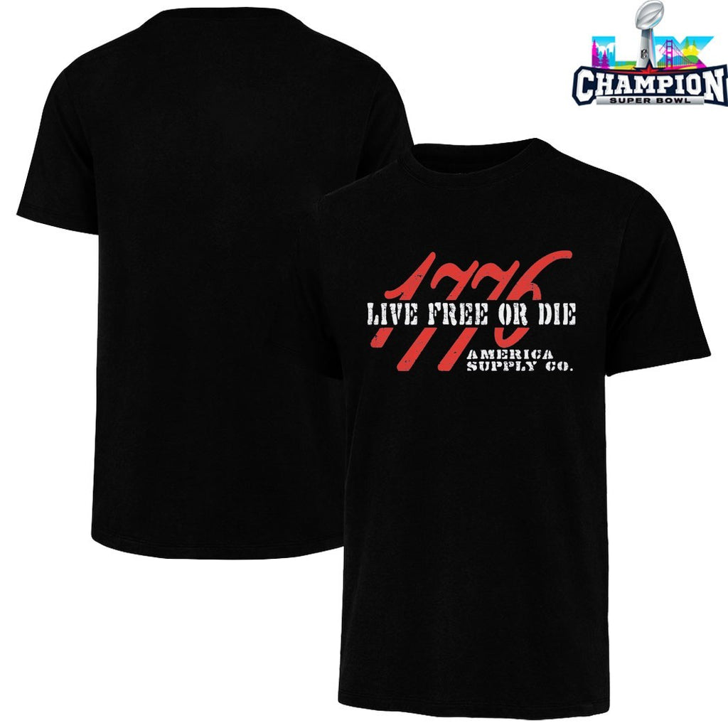 Live Free Or Die 1776 America Supply Co T-shirts
