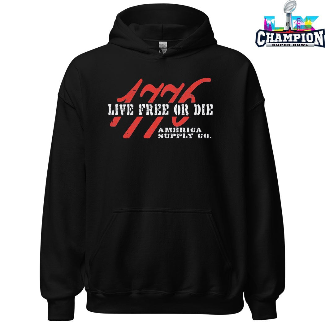 Live Free Or Die 1776 America Supply Co T-shirts