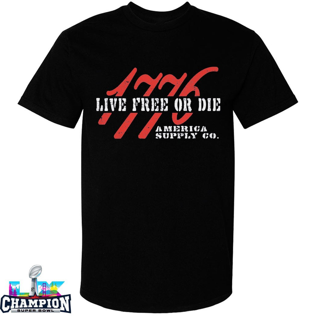 Live Free Or Die 1776 America Supply Co T-shirts