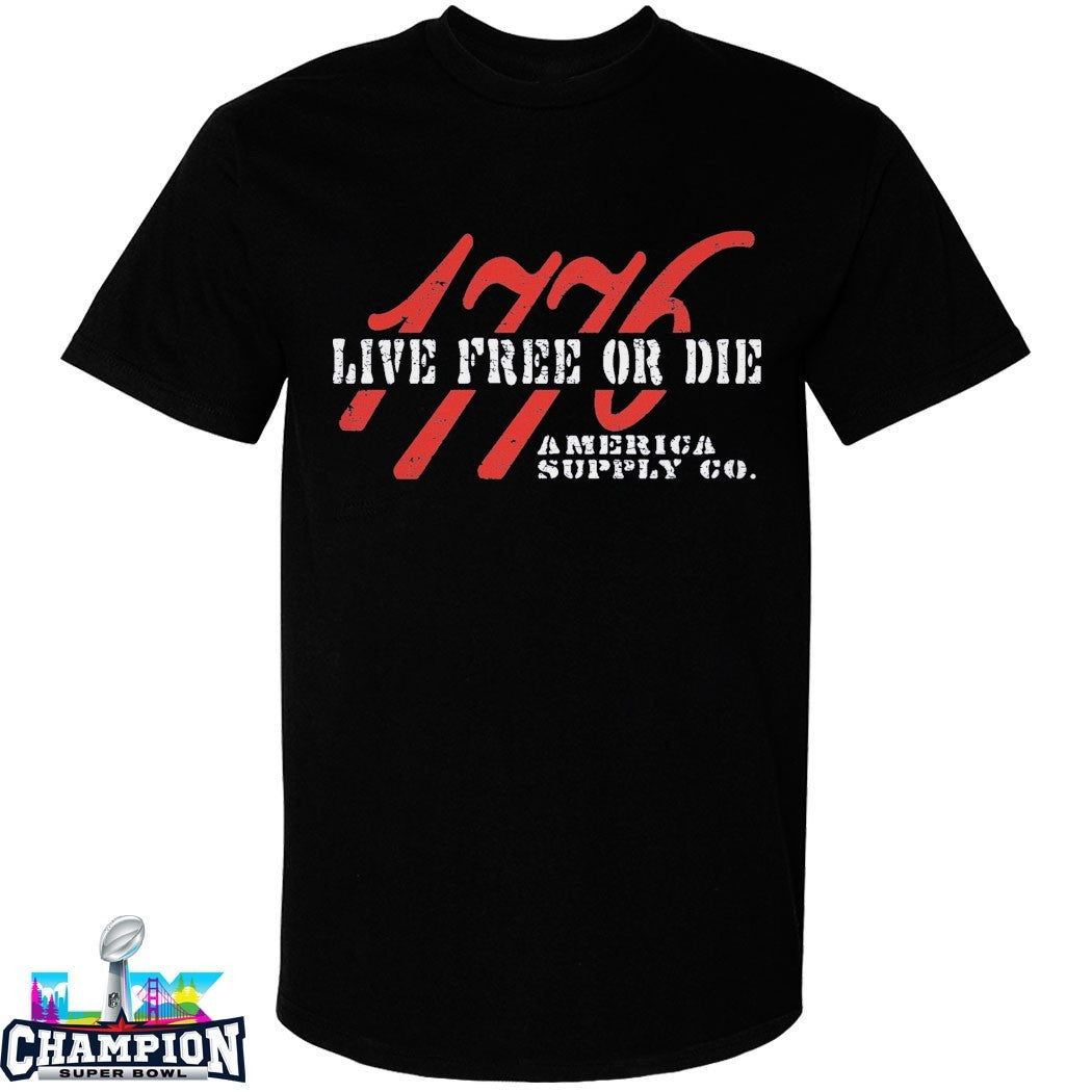 Live Free Or Die 1776 America Supply Co T-shirts