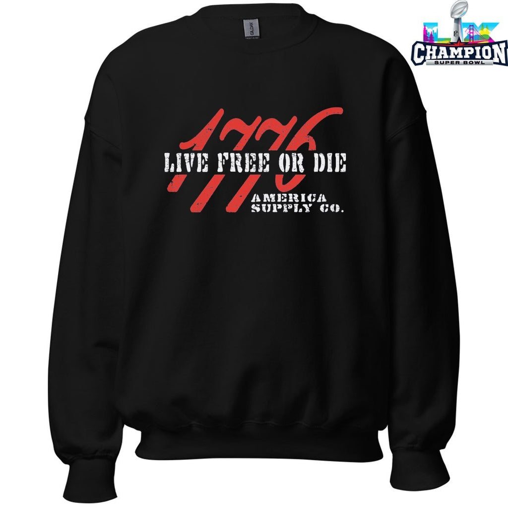 Live Free Or Die 1776 America Supply Co T-shirts