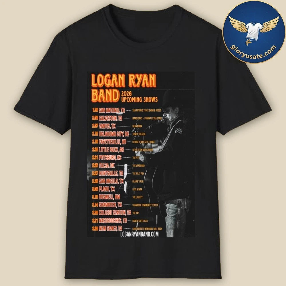 Logan Ryan Band 2026 Upcoming Shows Poster Dates Shirt