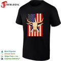 Longhorn skull American flag star vintage shirt