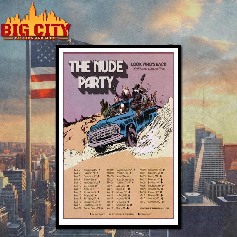 Look Who’s Back 2026 North American Tour The Nude Party Poster Shirt