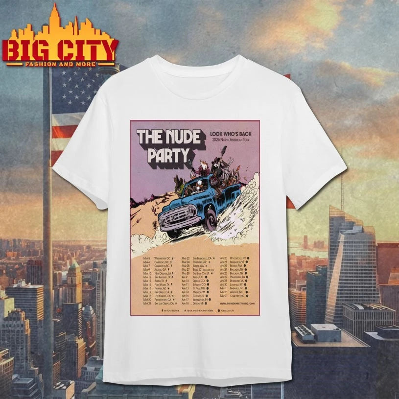 Look Who’s Back 2026 North American Tour The Nude Party Poster Shirt