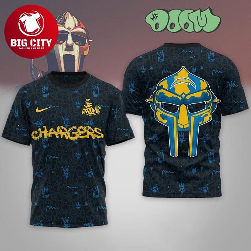 Los Angeles Chargers MF Doom Tribute Tour 2026 Two Sided Shirt