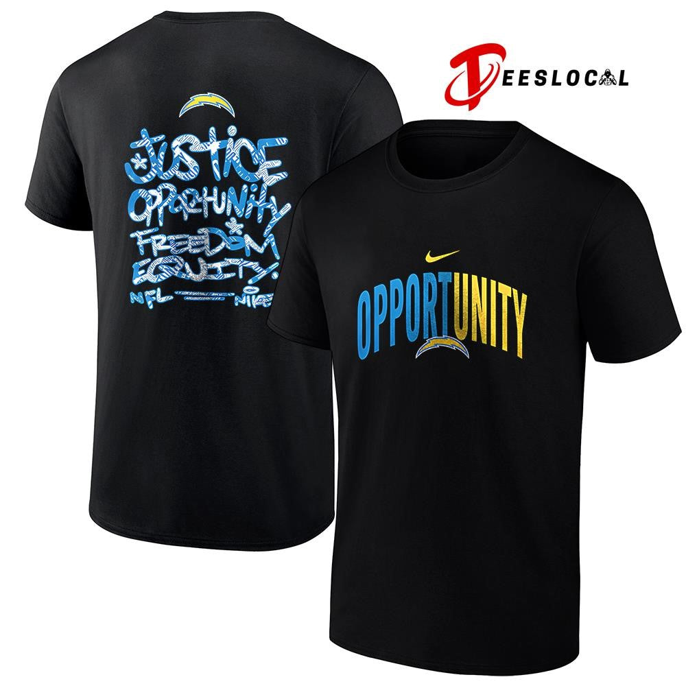 Los Angeles Chargers justice opportunity freedom equity shirt