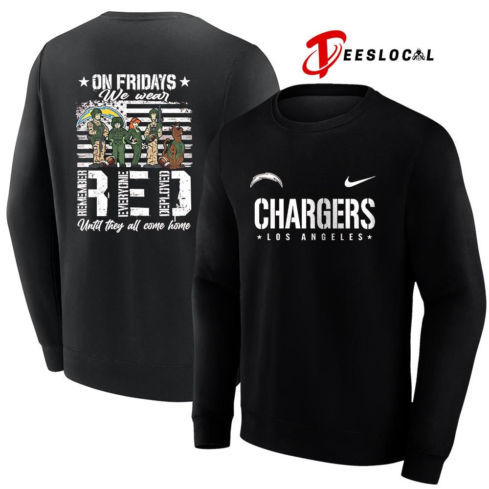 Los Angeles Chargers x Scooby Doo on friday we wear RED until they all come home shirt