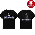 Los Angeles Dodgers 2025 World Series Champions Big And Tall Signature Roster Two Sided Shirt
