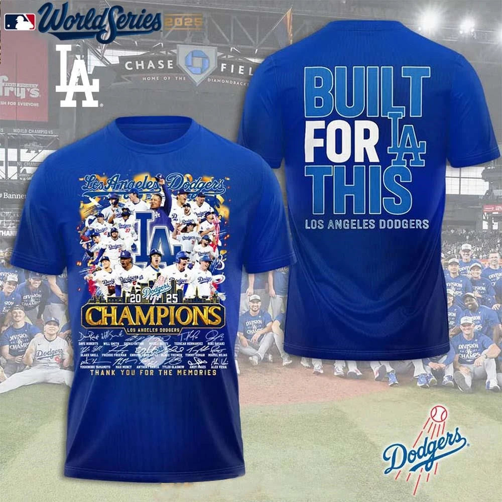 Los Angeles Dodgers 2025 World Series Champions Thank You For The Memories Signatures T-Shirt