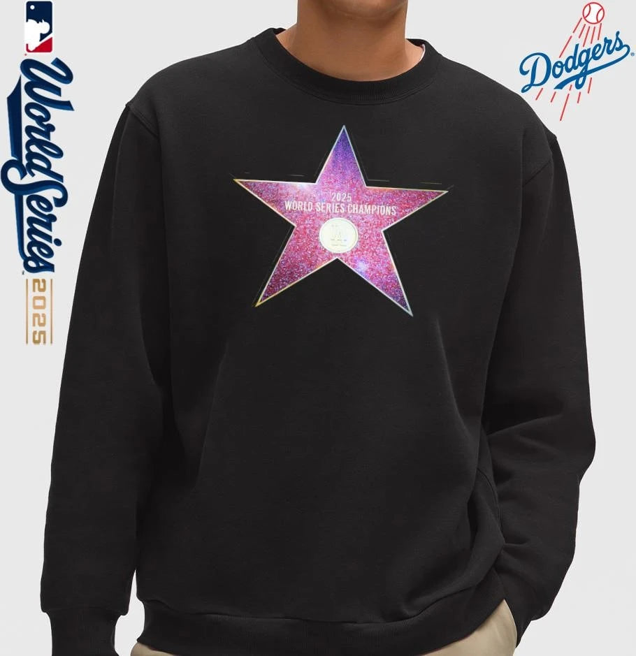 Los Angeles Dodgers 2025 World Series Hollywood Walk of Fame T-Shirt