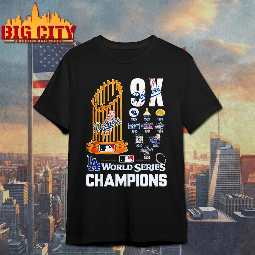 Los Angeles Dodgers 9 x World Series Champions Shirt
