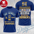 Los Angeles Dodgers 9x World Series Champions We Are All Dodgers Two Sided Shirt