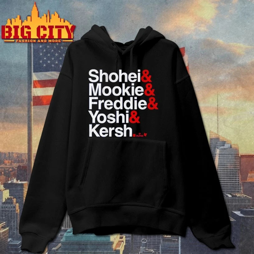 Los Angeles Dodgers Baseball MLB Ampersand Stars Shohei Mookie Freddie Yoshi And Kersh Shirt