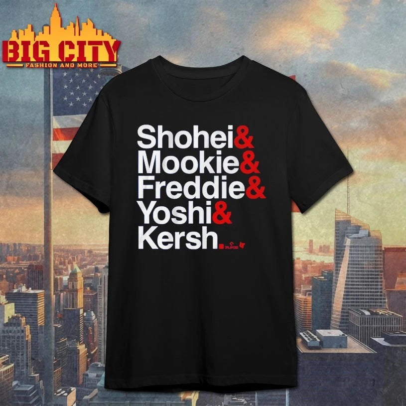 Los Angeles Dodgers Baseball MLB Ampersand Stars Shohei Mookie Freddie Yoshi And Kersh Shirt