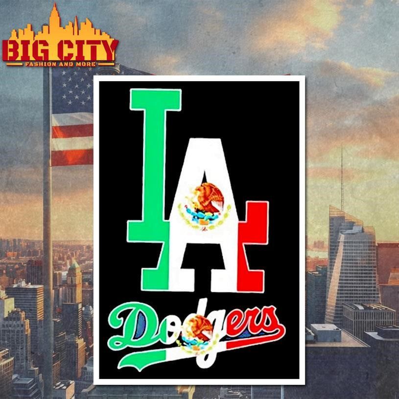 Los Angeles Dodgers Baseball X Mexican Flag Shirt