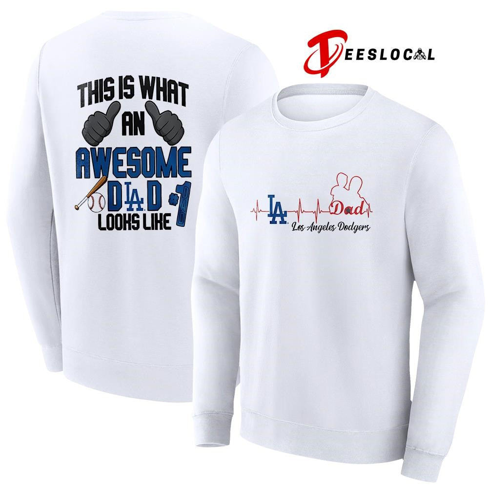 Los Angeles Dodgers Father Day this is what an awesome dad looks like shirt