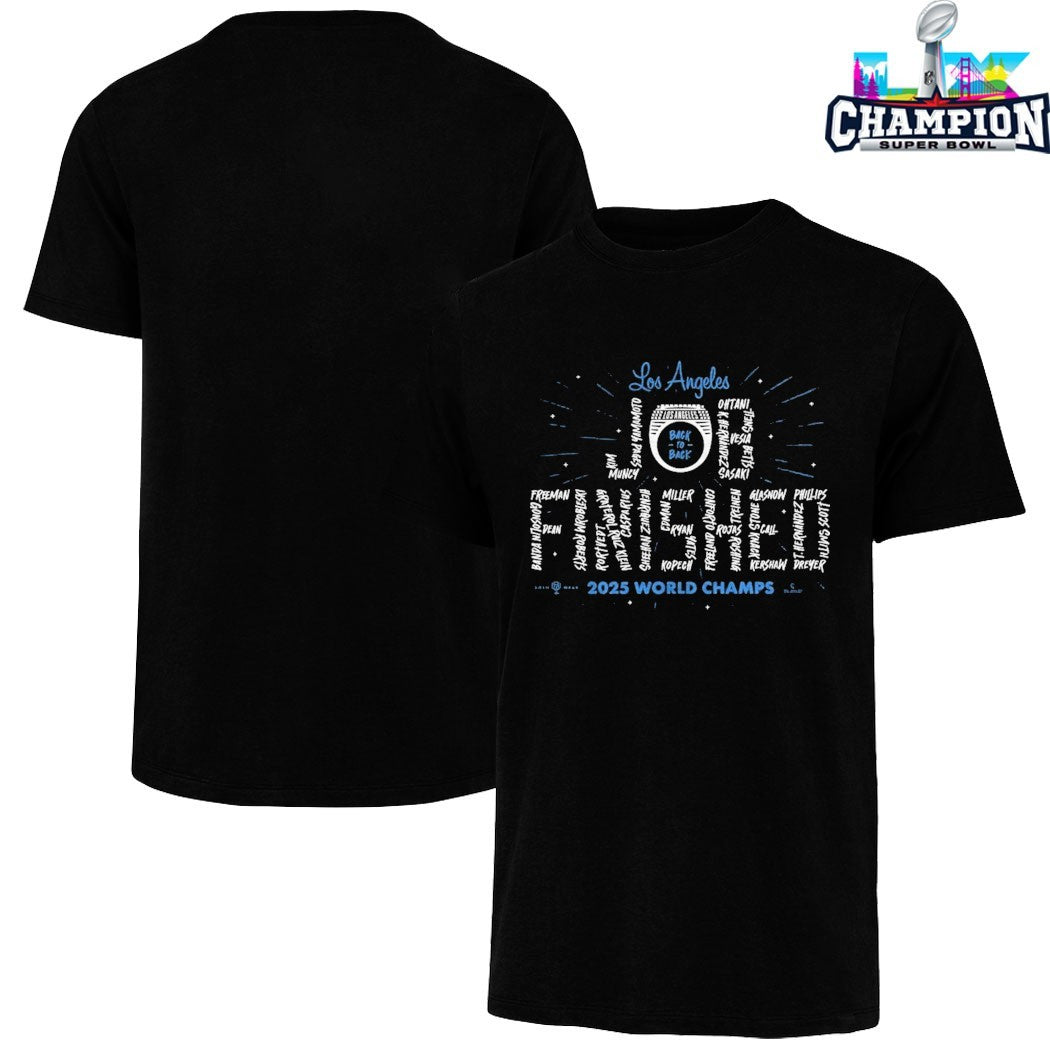 Los Angeles Dodgers Job Finished Back To Back 2025 World Champs T-shirts