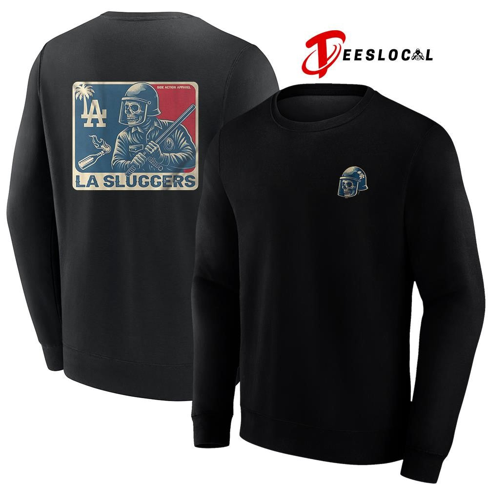 Los Angeles Dodgers LA sluggers skeleton graphic shirt