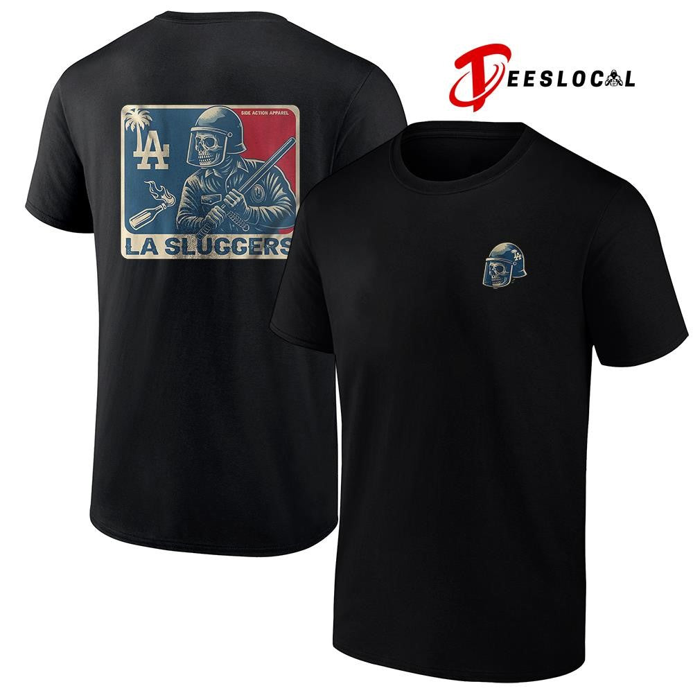 Los Angeles Dodgers LA sluggers skeleton graphic shirt