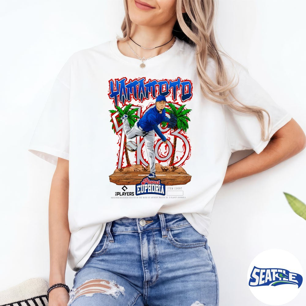 Los Angeles Dodgers MLB 2026 Yoshinobu Yamamoto Planet Euphoria Art shirt