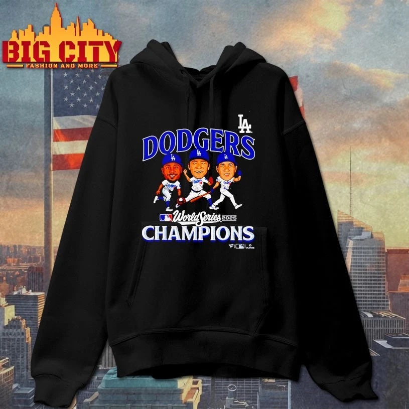 Los Angeles Dodgers Mookie Betts Yoshinobu Yamamoto and Shohei Ohtani Chibi Champions shirt