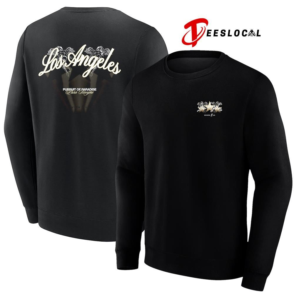 Los Angeles Dodgers Pursuit of Paradise angels silhouettes graphic shirt