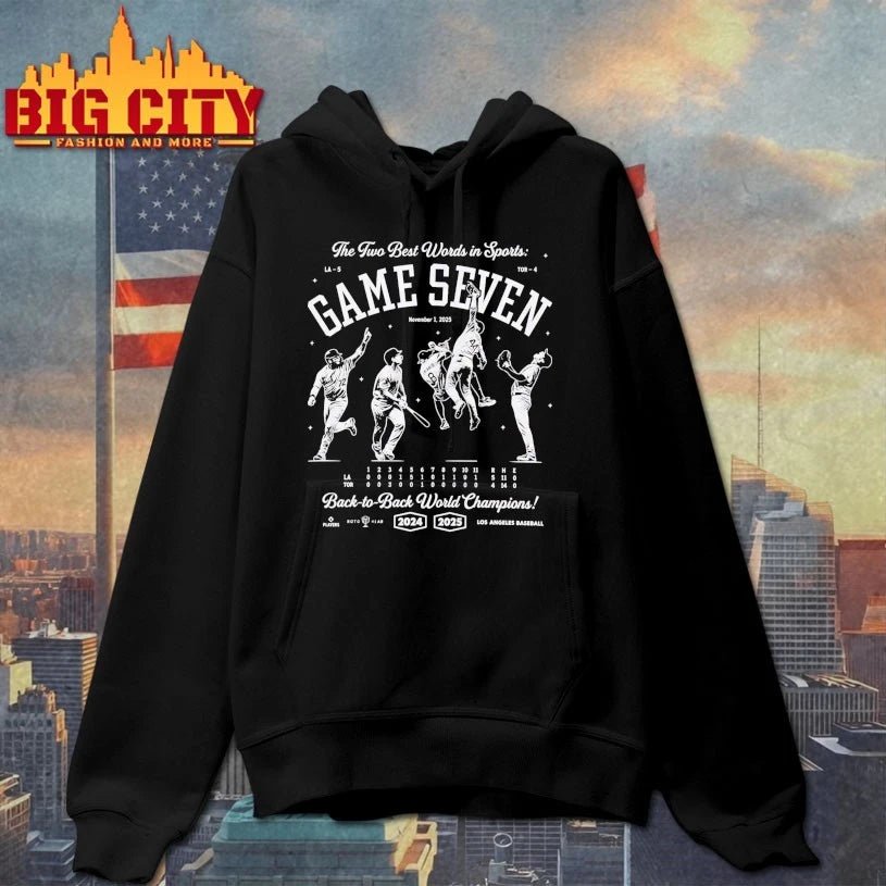 Los Angeles Dodgers The Two Best Words in sports Game Seven Back to Back World Champions 2025 shirt