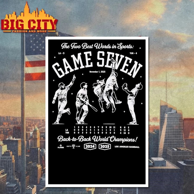 Los Angeles Dodgers The Two Best Words in sports Game Seven Back to Back World Champions 2025 shirt