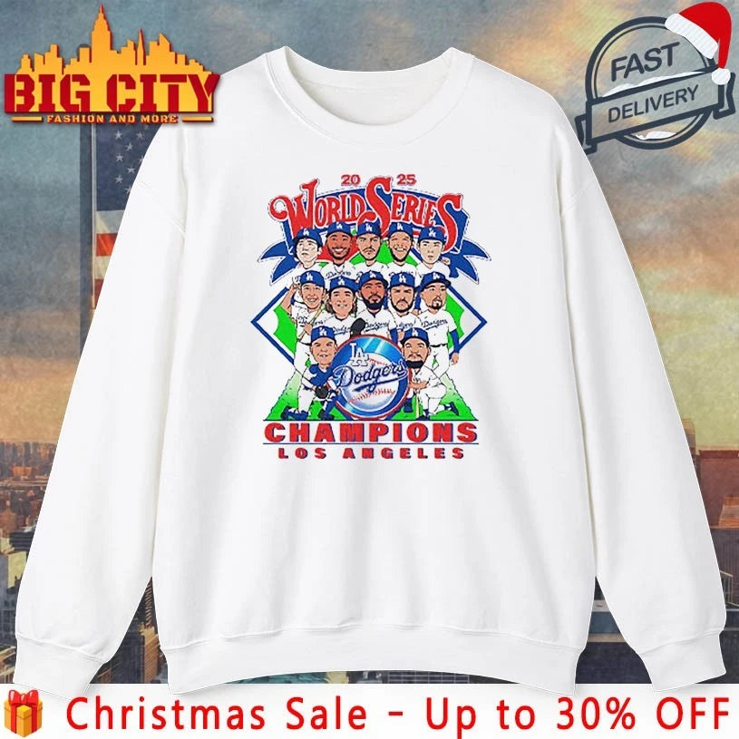 Los Angeles Dodgers World Series Champions 2025 chibi member shirt