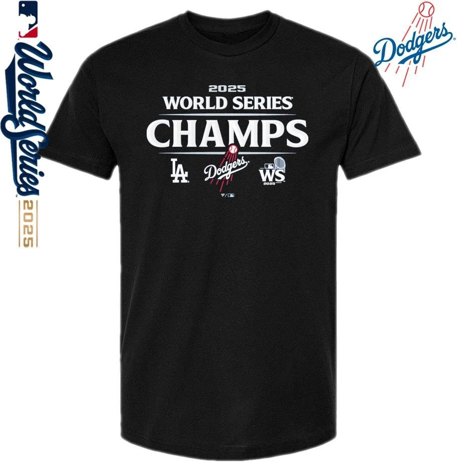 Los Angeles Dodgers World Series Champions Official Logo Graphic 2025 T-Shirt