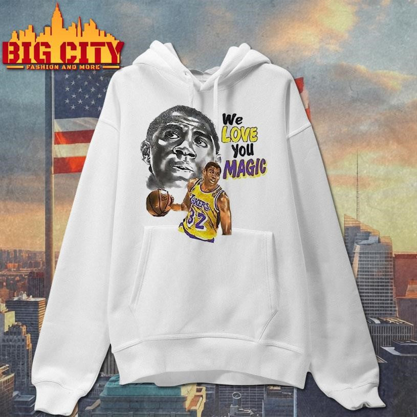 Los Angeles Lakers Magic Johnson We Love You We Believe In You Magic Vintage Shirt
