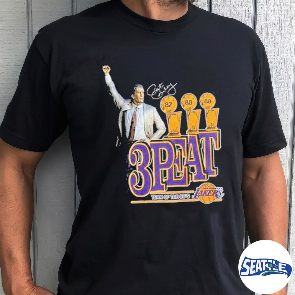 Los Angeles Lakers Pat Riley 2026 3Peat Team Of 80s Coach Signature shirt