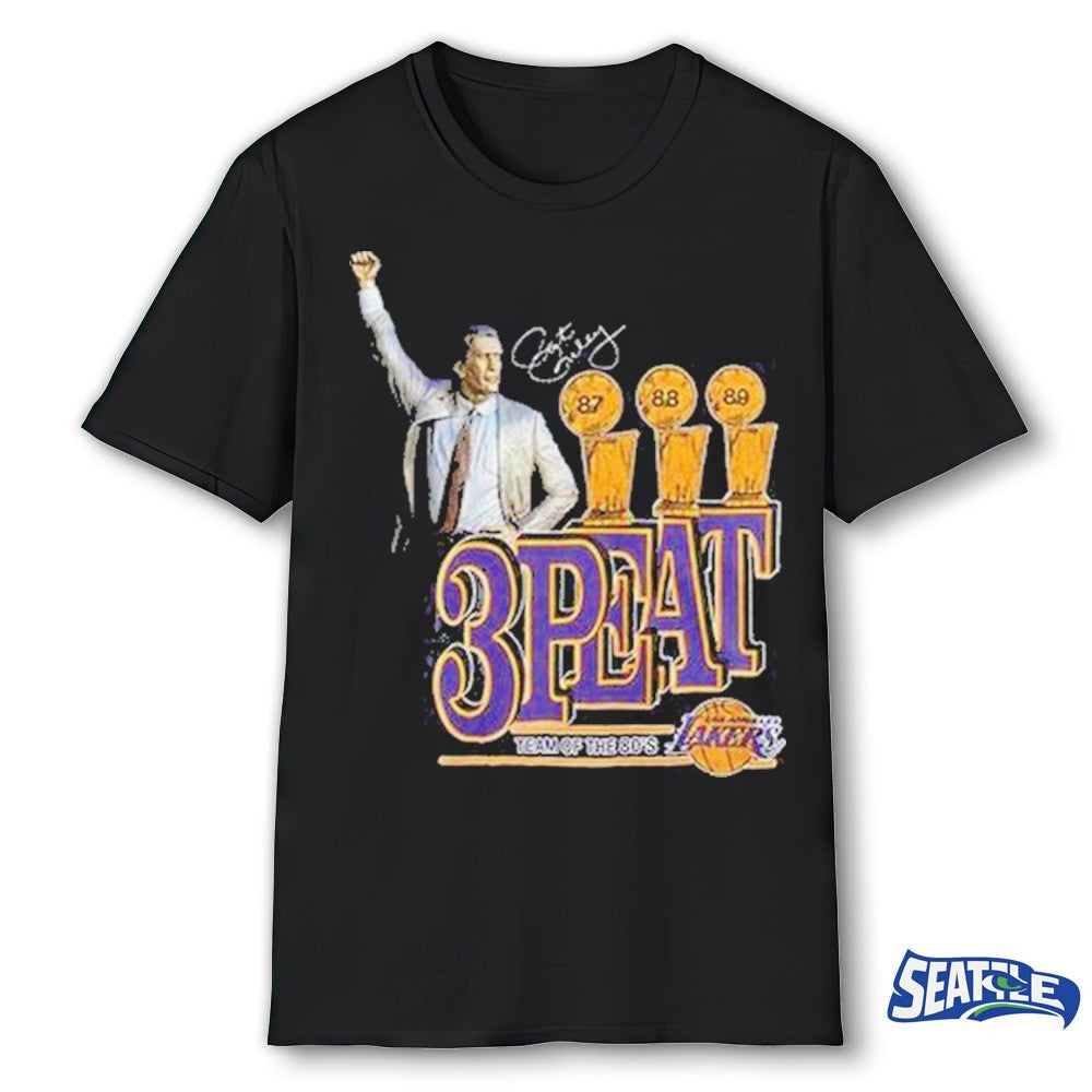 Los Angeles Lakers Pat Riley 2026 3Peat Team Of 80s Coach Signature shirt