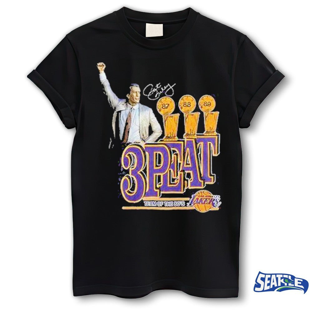 Los Angeles Lakers Pat Riley 2026 3Peat Team Of 80s Coach Signature shirt