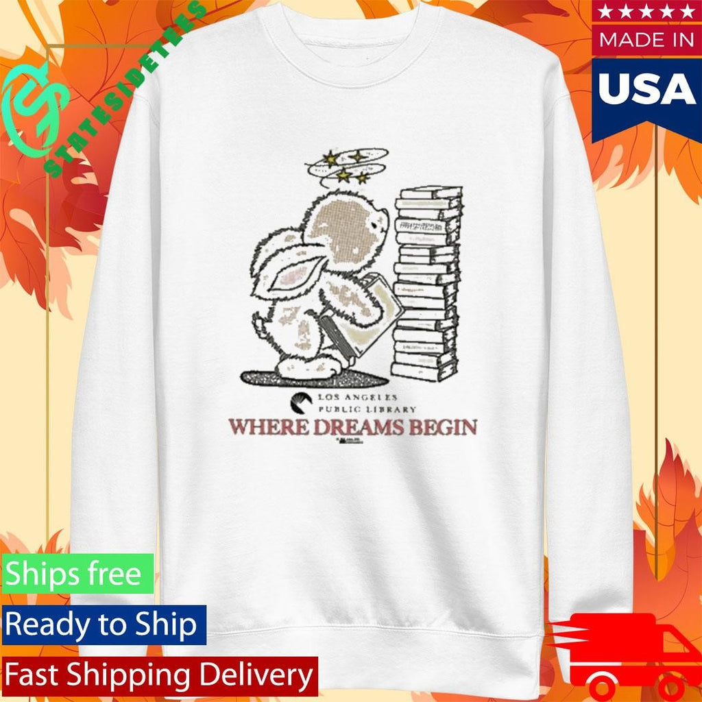 Los Angeles Public Library Where Dreams Begin Stone Shirt