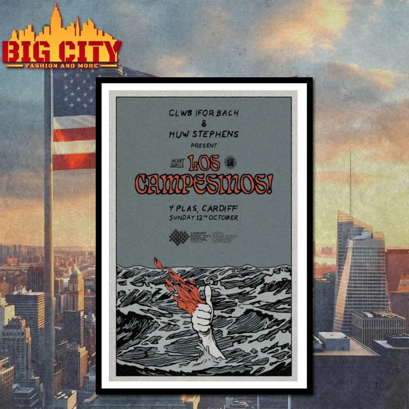 Los Campesinos! October 12, 2025 Cardiff University Student Union, Cardiff, UK Poster shirt