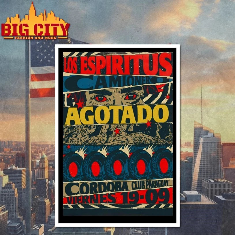Los Espíritus And Camionero 9.19.2025 Club Paraguay In Cordoba Poster shirt