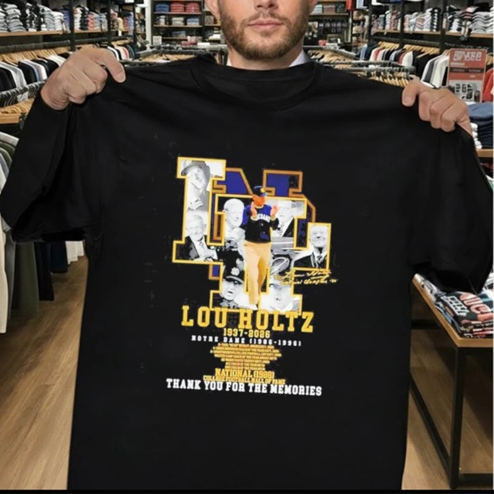 Lou Holtz Notre Dame 1937 2026 thank you for the memories signature Shirt