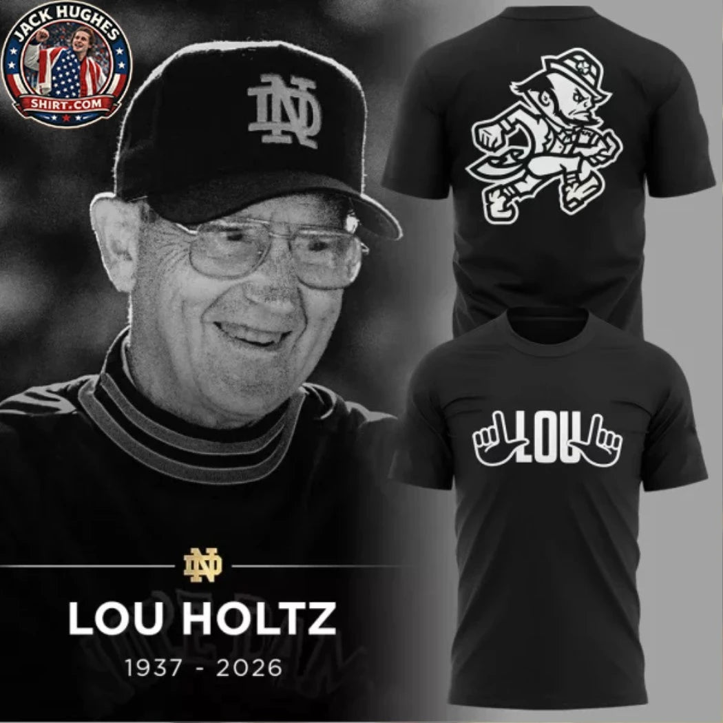 Lou Holtz Thank You For The Memories Black Logo Two Sided Hoodie Shirt