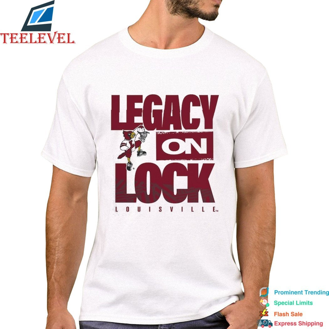 Louisville Cardinals Legacy On Lock Mascot T-shirts