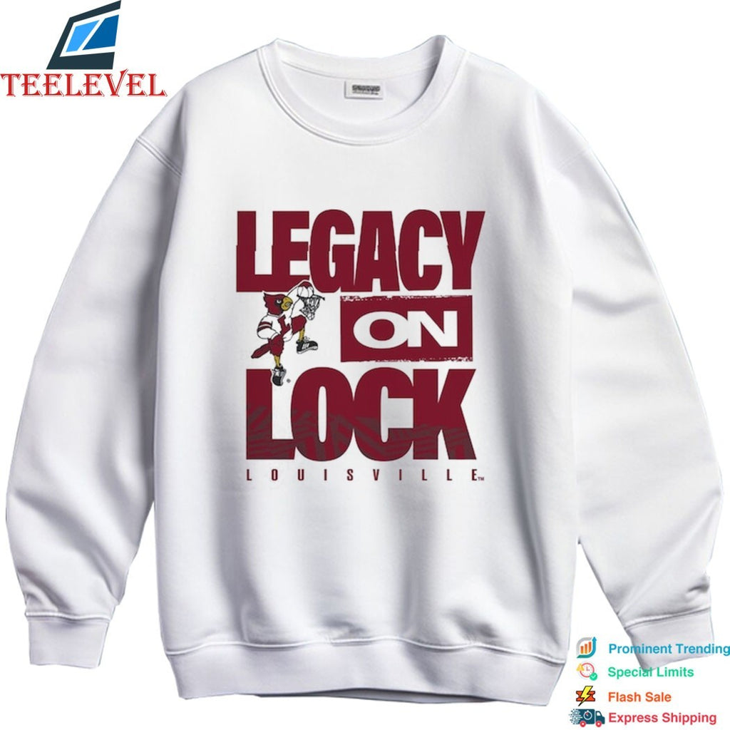 Louisville Cardinals Legacy On Lock Mascot T-shirts