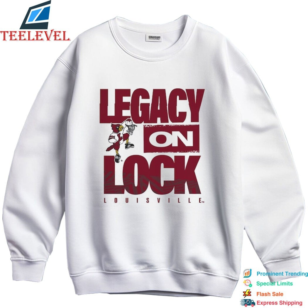 Louisville Cardinals Legacy On Lock Mascot T-shirts