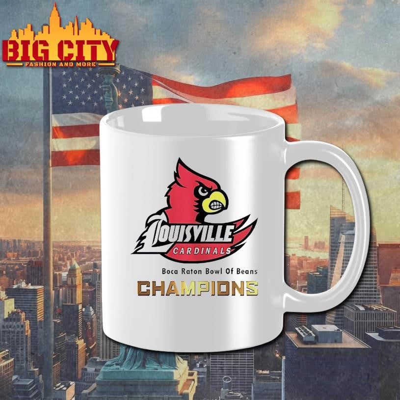 Louisville Football Roca Raton Bowl of Beans Champions logo Shirt