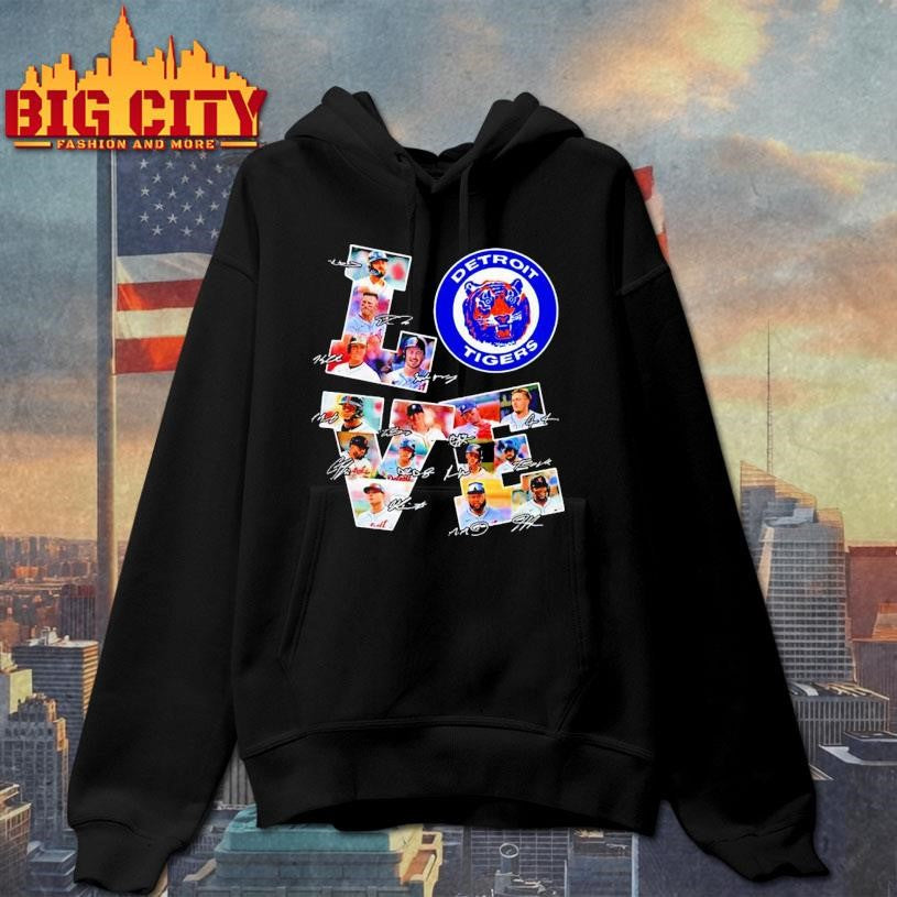 Love Detroit Tigers Baseball Players Shirt